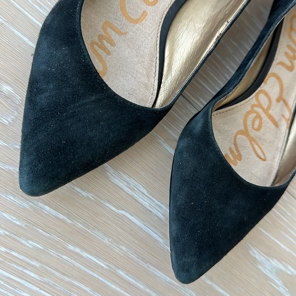 Chic Black suede Sam Edelman pointed toe flats - Picture 5 of 10